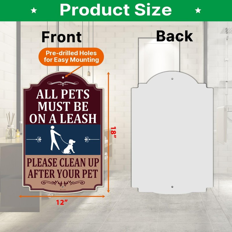 All Pets Must Be On A Leash Please Clean Up