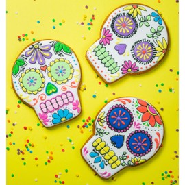 Sugar Skull - Cortador de galletas de acero inoxidable de alta calidad de grado alimenticio, apto para lavaplatos