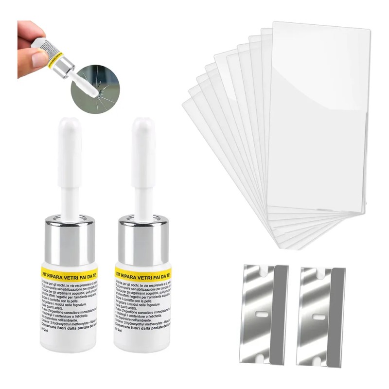 2 Kit Reparador Resina Grieta Parabrisasvidrio Cristal Auto