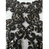 Akiko.CC Handmade Rhinestones lace Trim Patches handsewing Beads Applique for