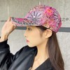 Bling Baseball Caps for Women, Rhinestone Summer Flower Baseball Hat,