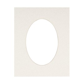 16x20 Mat Bevel Cut for 12x16 Photos - Precut Oyster Shell White Oval Shaped Photo Mat Board Opening - Acid Free Matte to Protect Your Pictures - Bevel Cut for Family Photos, Pack of 1 Matboard