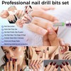 Fantexy 5 in 1 Nail Drill Bits,Professional 3/32" Shank Tungsten