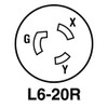 Legrand-Pass & Seymour L620CCCV3 Industrial Specification Grade Turn Lock Connector