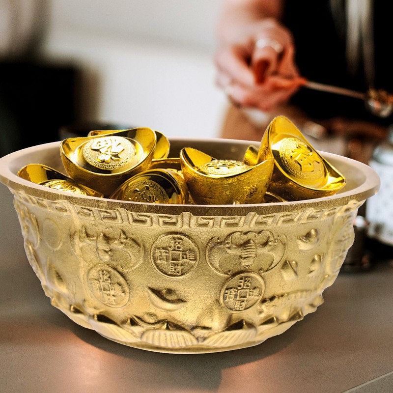 cabilock Brass Cornucopia Bowl Feng Shui Treasure Basin Wealth Prosperity