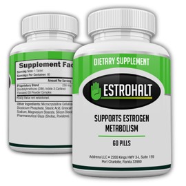 Estrohalt Estrogen-Blocker Supplement & Natural Anti Aromatase Inhibitor Pills for Men & Women DIM (Diindolylmethane) & Indole 3 Carbinol (I3C) Supplements for Estrogen Dominance & Hormone Balance