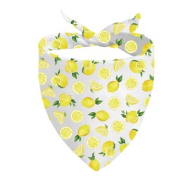 1 Piece Yellow Lemon Dog Bandana Summer Dog Scarf Lemon Pet Accessory (Yellow Lemon D)