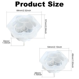 Ipotkitt 1 Set White Silicone Lotus Flower Shaped Molds Craft Making Kit Cute Rubber Floral Molds for DIY Craft Resin Aromatherapy Candle Making