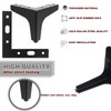Wkmamo Pack of 4 Furniture Feet, Black Metal, Maximum Load