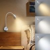 LED Reading Lights,Wall Moount Lamp with Flexible Gooseneck,Touch Dimmable Switch,3