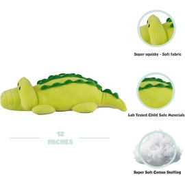Avocatt Green Alligator Plushie Toy Avocatt - 12 Inches Stuffed Animal
