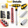 Screwdriver Set with T-Shape Handle, Phillips, Slotted, Hexagon, Plum-Shaped Bits
