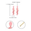 Flyonce Light Pink Earrings for Women Acrylic Rose Petal Long