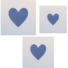 Folk Art Heart Set 2 Stencil - Set of 3