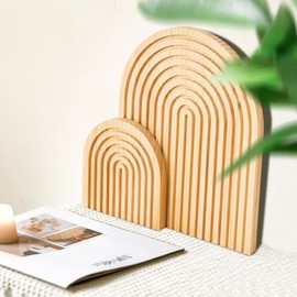 Set of 2 Wooden Board Decoration Rainbow, Rainbow Table Decoration, Wooden Decorative Pine for Wall Shelf, Photo Shelf, Living Room, Bedroom, Office or Kitchen, Wall Shelf, Photo Shelf, Table