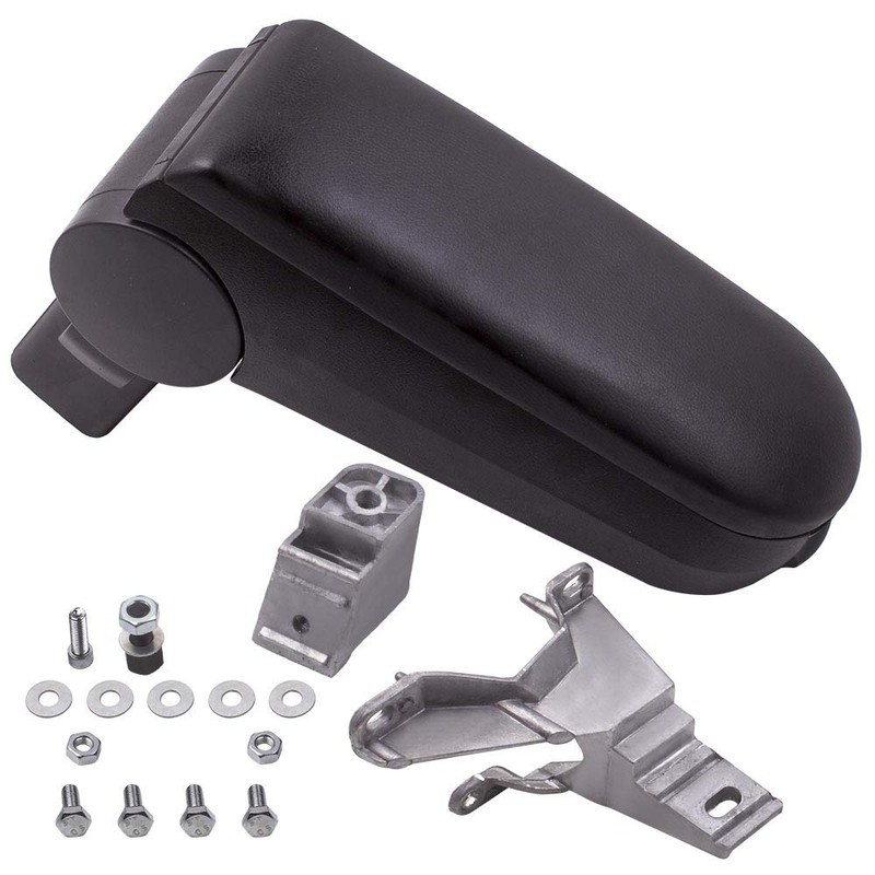 Maxpeedingrods Front Driver's Side Center Console Armrest Box Black Leatherettefit