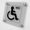 V Safety Disabled WC Symbol - 200 x 200 mm