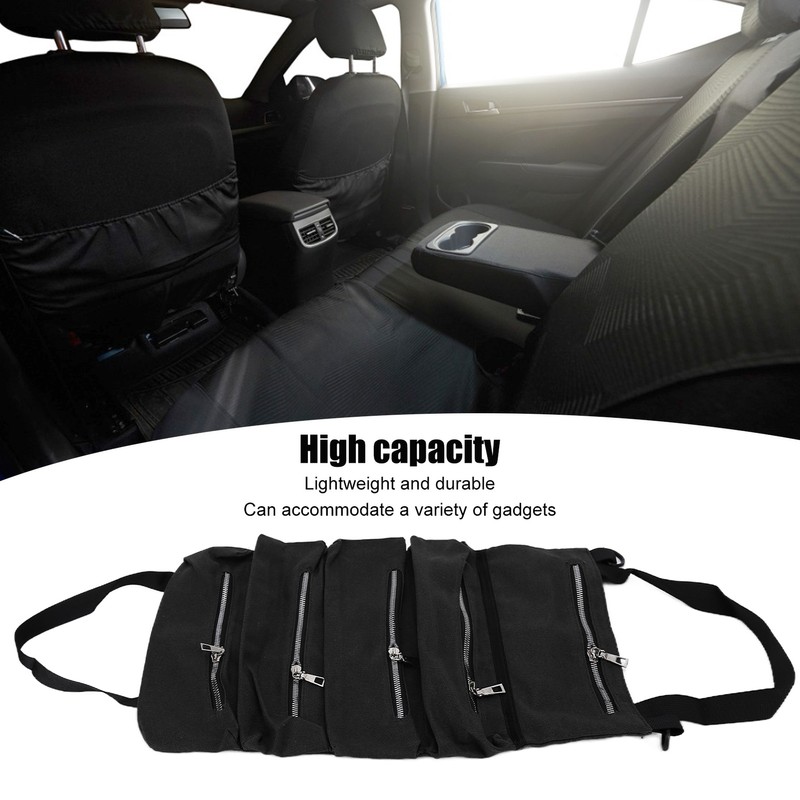 Tool Storage Bag Canvas Foldable Zipper Design Lightweight and Durable
