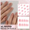 24 Piezas de Uñas Postizas a Presión, Uñas Postizas Cuadradas
