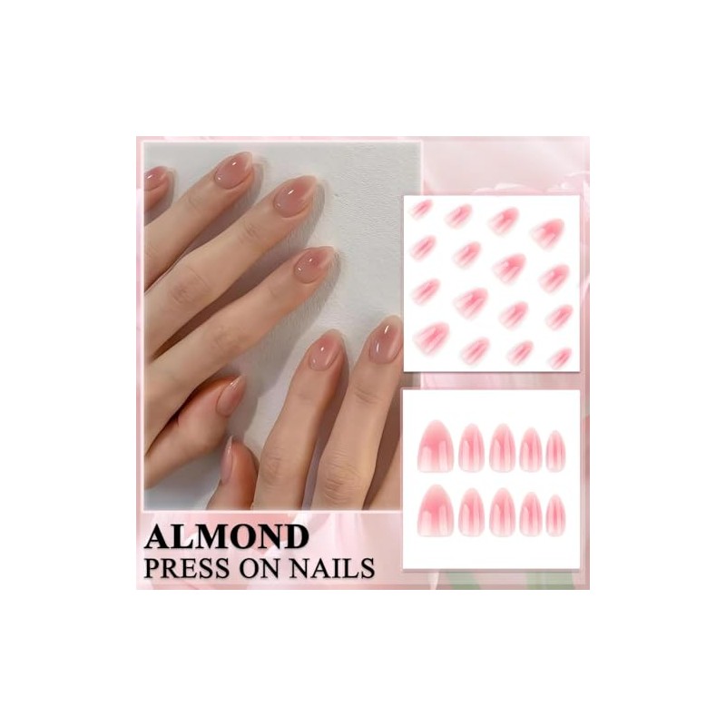 24 Piezas de Uñas Postizas a Presión, Uñas Postizas Cuadradas