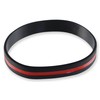 Forge Firefighter Awareness Support Thin Red Line Silicone Wristband Bracelets