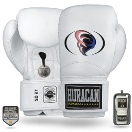 Huracan Premium Boxing Gloves White 12oz – Velcro