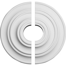 Ekena Millwork CM13CL2-03500 Classic Ceiling Medallion, 13 1/4"OD x 3 1/2"ID x 1/2"P, Factory Primed
