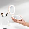 Zadro Compact Travel Makeup Mirror with Lights, 10X/1X Dual Magnification,