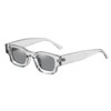 JCTAIFOO Retro Polarised Rectangle Sunglasses Women Men Vintage Rectangular Small