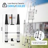 DEZEX Telescoping Ladders 12.5 FT Aluminum Lsdder - One-Button Retraction