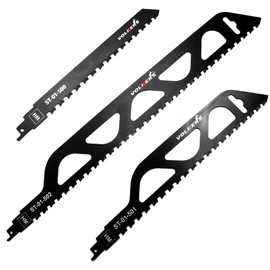 3 x HM Reciprocating Saw Blade Set for Aerated Concrete Z 12.7 mm Saw Blade Poroton Aerated Concrete