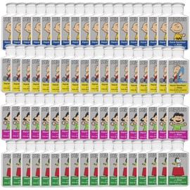 2 Market PEANUTS Hand Sanitizer Gel | Set of 72 Mini Hand Sanitizers with Peanuts Gang Characters| Travel Alcohol-Based Hand Sanitizer | Moisturizing Hand Sanitizer Gel with Aloe Vera, 144 Ounce