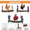 Chicken Bird Swing,Chicken Perch,Natural Wooden Swing Toys,Wood Stand for Chick,Safe