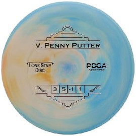 Lone Star Disc Victor II Penny Putter | Straight Disc Golf Putter | 170g+ | Floats in Water | Good for Putting and Approaching | Color Will Vary