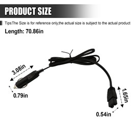 12V DC Power Cable, 1.8M 2 Pin Lead Cable Plug Wire for Car Cooler Cool Box, Mini Fridge Replacement Extension Cord, Portable Cigarette Lighter Plug Power Adapter Extension Cables
