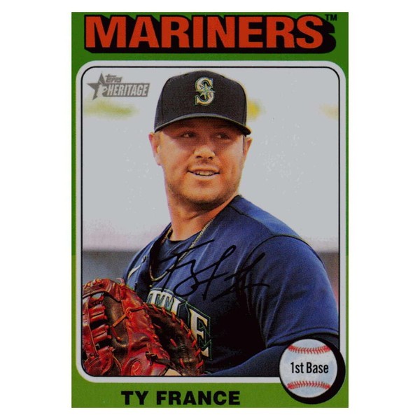 2024 Topps Heritage #48 Ty France Seattle SP Baseball Card