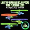 Playbees Light Up Ripcord Helicopters, 2 Pack � Flying Toys