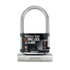 Black Stone Stainless Steel U Bike Lock-130dB Alarm System, 14mm