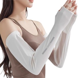 Sugge Arm Cover, UV Protection, Women's, Cooling Sensation, 2024 Touch Cooling Sensation, Mesh Type, Arm Cover, Cool, Long, Summer, Sun Protection, Sweat Absorbent, Quick Drying, UV Protection,