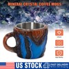 Unbranded Resin Like Mineral Crystal Coffee Mugs With Handle 200ml/6.67oz