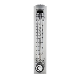 Medidor de Flujo de Líquido Acrílico G1/2 '' 0.2~2GPM, Tipo de Panel de Ajuste Regulador de Medidor de Flujo de Agua Líquida, Probador de Flujo de Rosca Interior de Plexiglás LZM-15T G1/4 ''