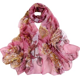 FAIRYGATE Chiffon Schal Damen Stola Chiffon Bandana Kopftuch Damen Sommer Multifunktionstuch Seidentuch Haare Halstuch Stirnband Damen Haarband A4423