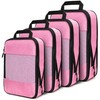 Compression Packing Cubes for Travel Organizer Boxes, Compressible Luggage Cubes