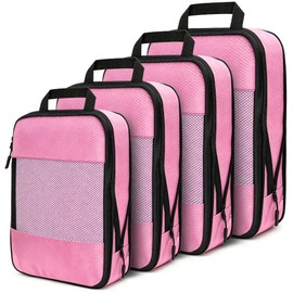 Compression Packing Cubes for Travel Organizer Boxes, Compressible Luggage Cubes Essential Travel Accessories