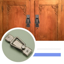 The Lord of the Tools 4Pcs Vintage Drop Handles Antique Bronze Door Ring Pull Handles Cabinet Handles Drawer Pulls for Kitchen Cabinets Dresser Drawers 95x25 mm