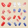 Independence Day Press On Nails Square Medium Fake Nails Acrylic