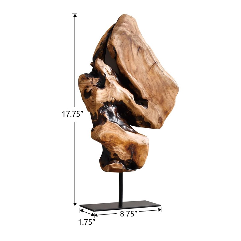WELLAND Irregular Cedar Wood Sculpture 8.75" W x 1.75" D