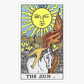 Evan Decals The Sun Tarot Sticker Vinyl Bumper Sticker Decal Waterproof 5 inches, EVAN-YOGA-STICKERS-191