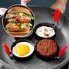 4PCS Egg Ring Stainless Steel Egg Rings with Anti-Scald Folding