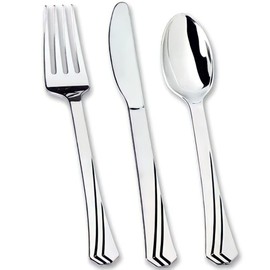 Hanna K. Signature Collection 36 Count Polished Heavyweight Cutlery Combo, Silver